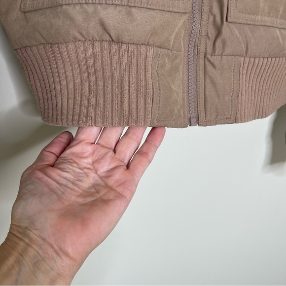 Hollister Women’s Sherpa Collar All-Weather Bomber Jacket fur lined cropped - Picture 8 of 14